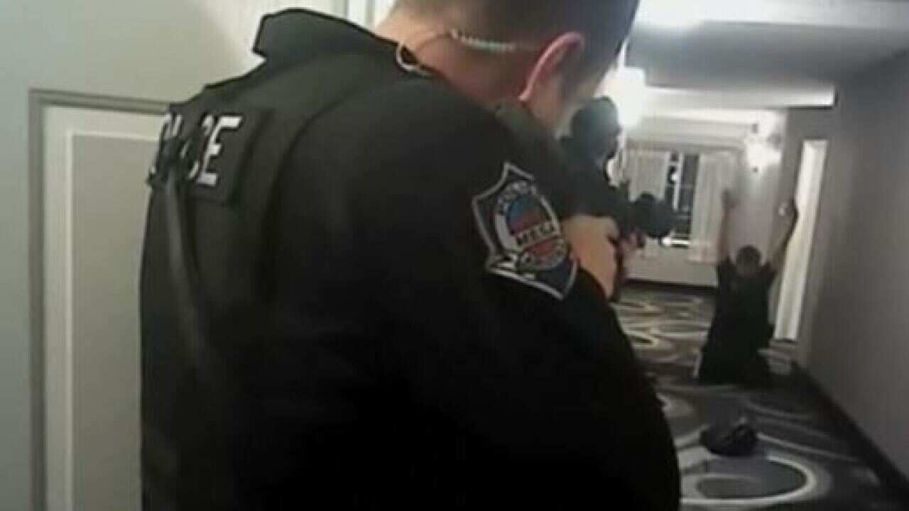 Footage shows Philip Brailsford shooting Daniel Shaver in the hallway of a hotel in January 2016.