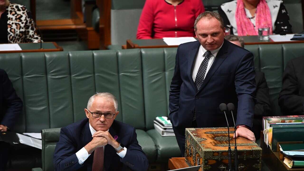Prime Minister Malcolm Turnbull has said that the "stands by" comments he made about Barnaby Joyce's "shocking error of judgment".