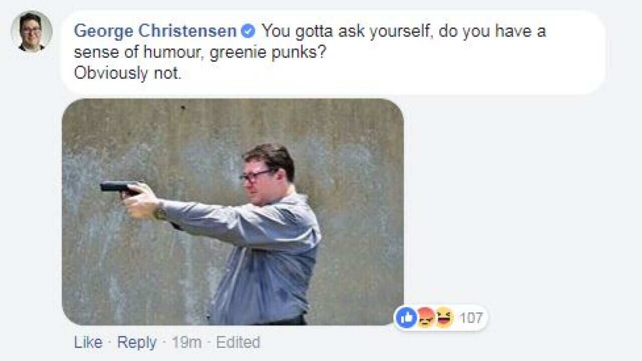 The photo uploaded by Nationals MP George Christensen.