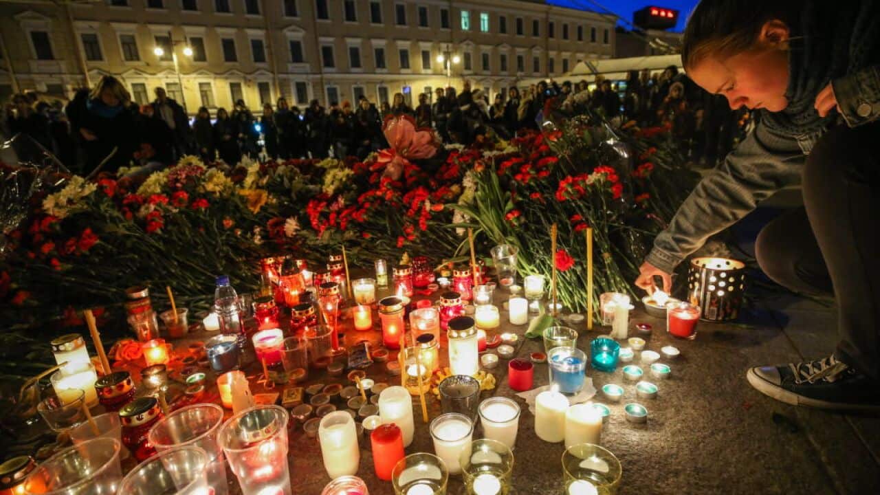 People mourn St Petersburg Metro explosion victims