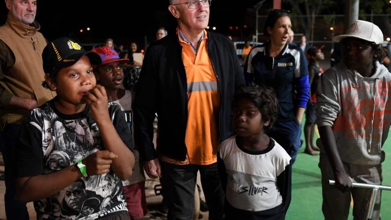 Malcolm Turnbull during a night patrol in Tennant Creek