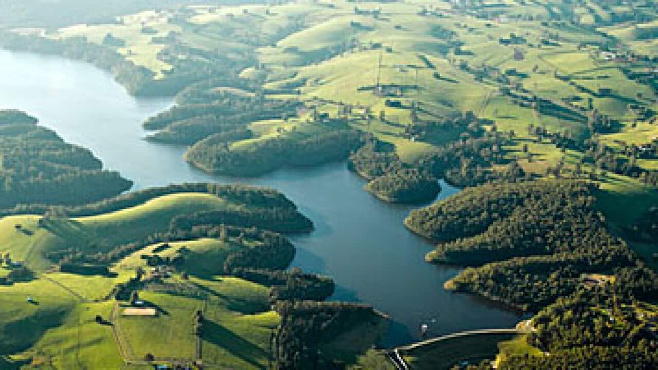 Reservoir aerial Tarago