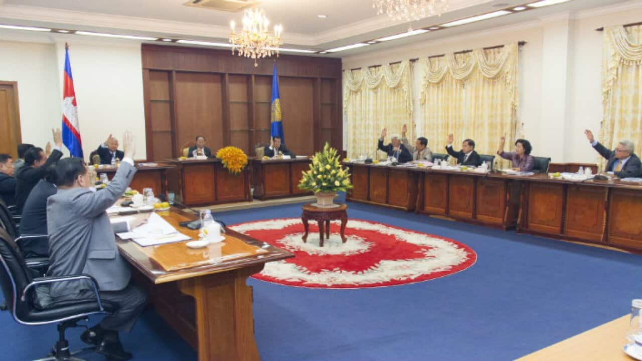 Assembly meeting in Cambodia