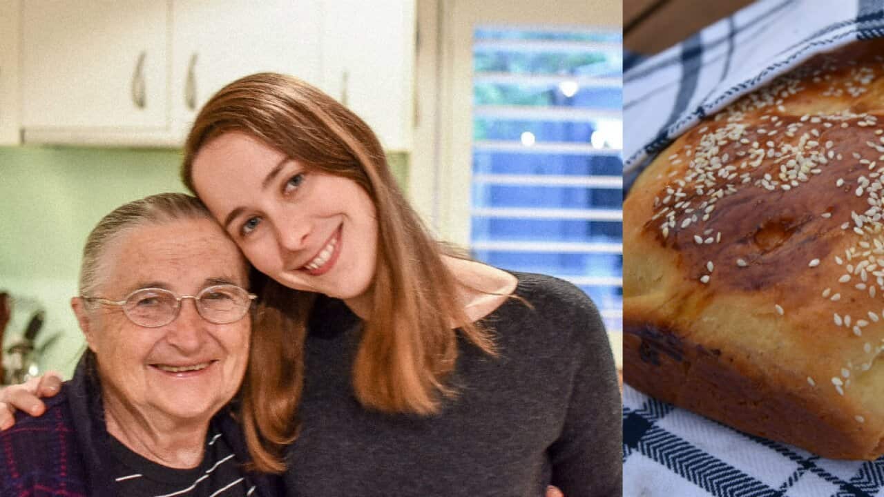 Ms Konstantina Pelkas and granddaughter Cristina