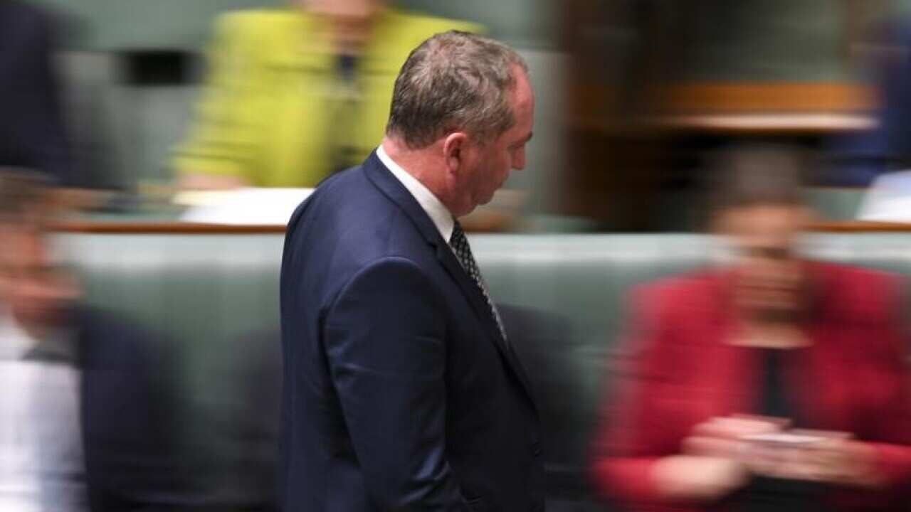 Barnaby Joyce in parliament house.