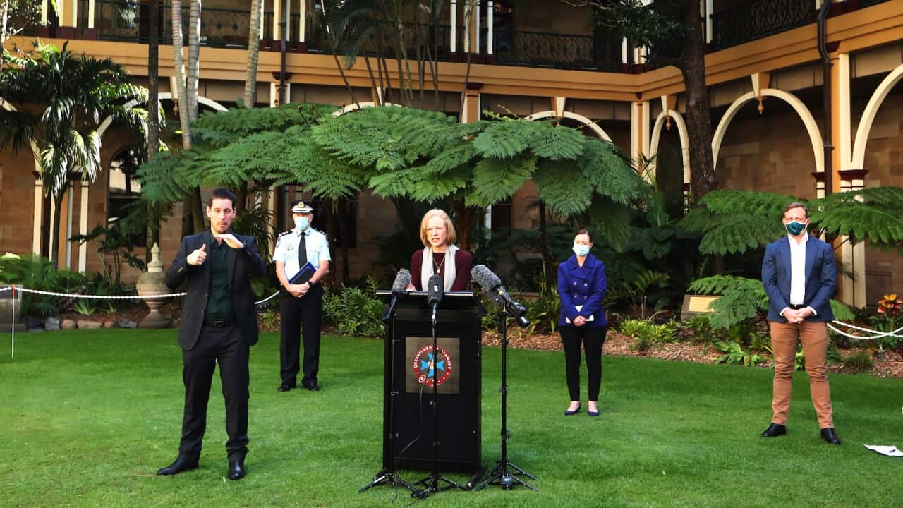 Queensland Chief Health Officer Dr Jeannette Young speaks to the media during a press conference in Brisbane, Sunday, August 1, 2021. (AAP Image/Jason O'Brien) NO ARCHIVING