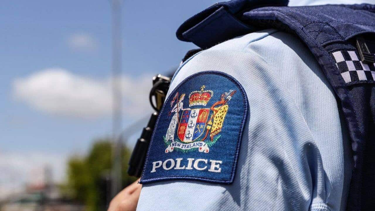 A close up of the New Zealand Police badge