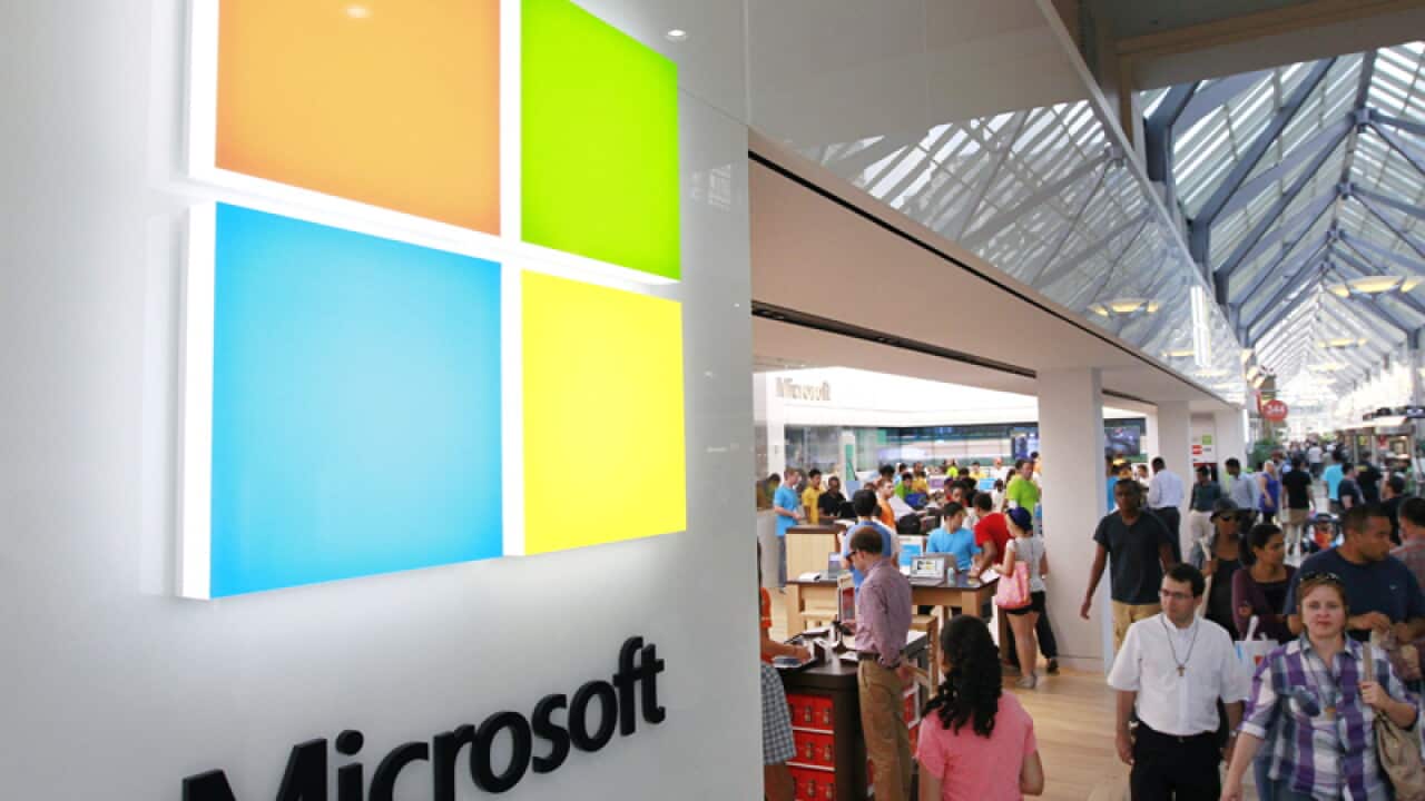 A Microsoft Corp. logo