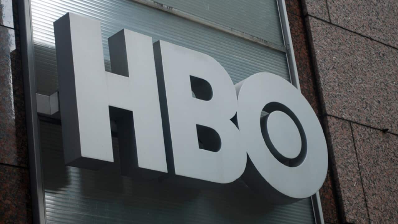 A sign for the HBO souvenir shop