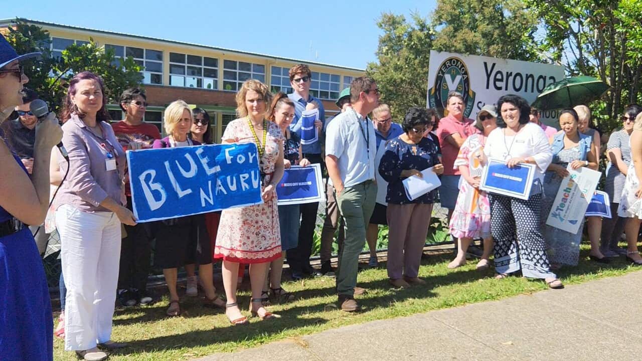 Forty-seven teachers joined the walk-off action at Yeronga State High School in Brisbane.