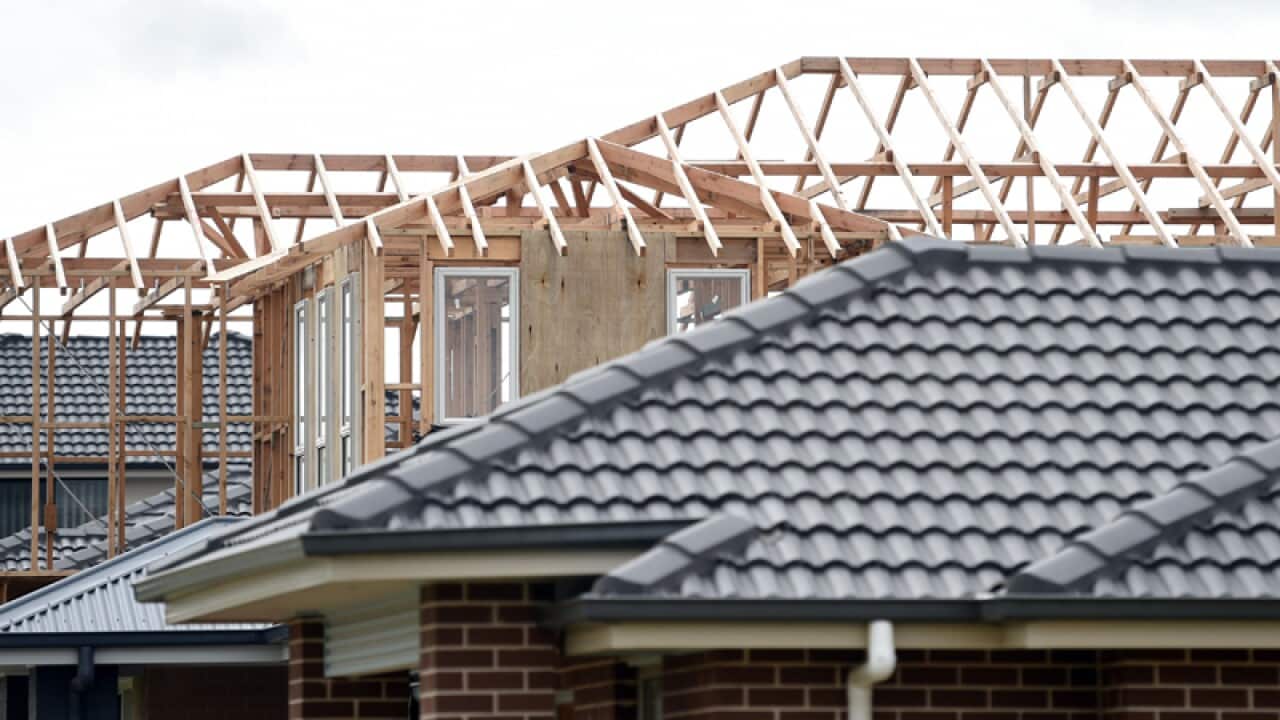 Houses under construction in Sydney