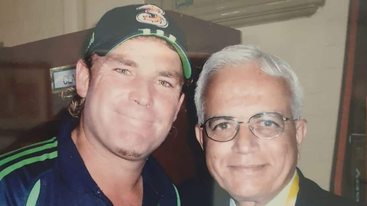 Dr. Harry Harinath with Shane Warne