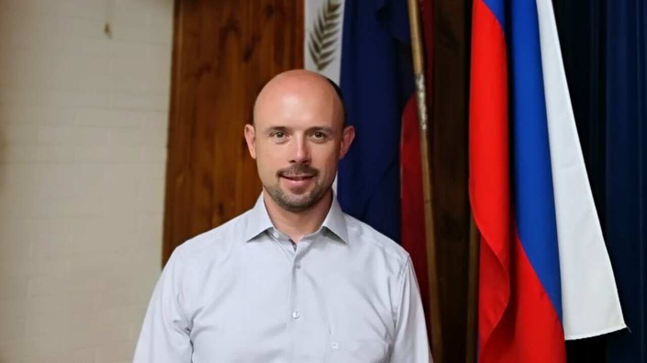 Father Boštjan Ošlaj in Kew, Melbourne