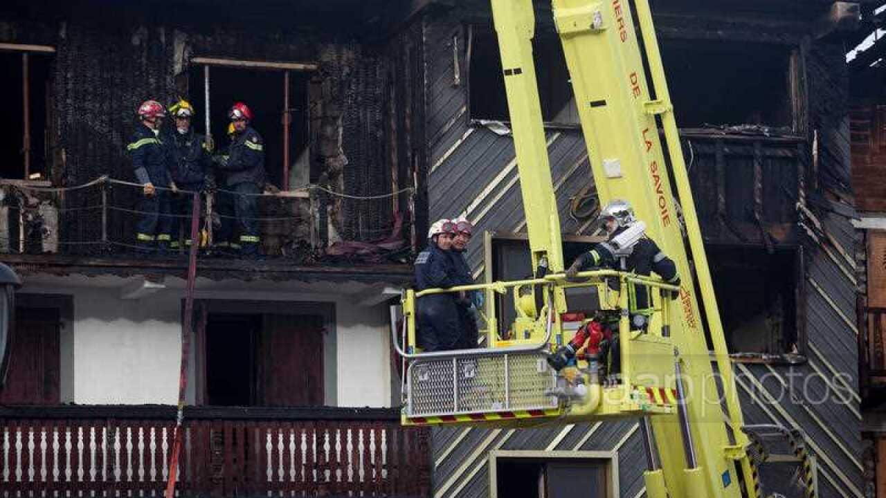 A fire engulfed the ski resort of Courchevel in the French Alps.
