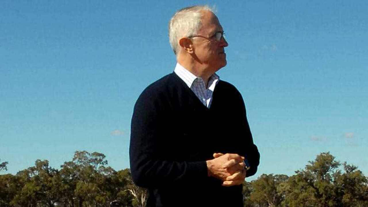 PM Malcolm Turnbull at the drought affected area