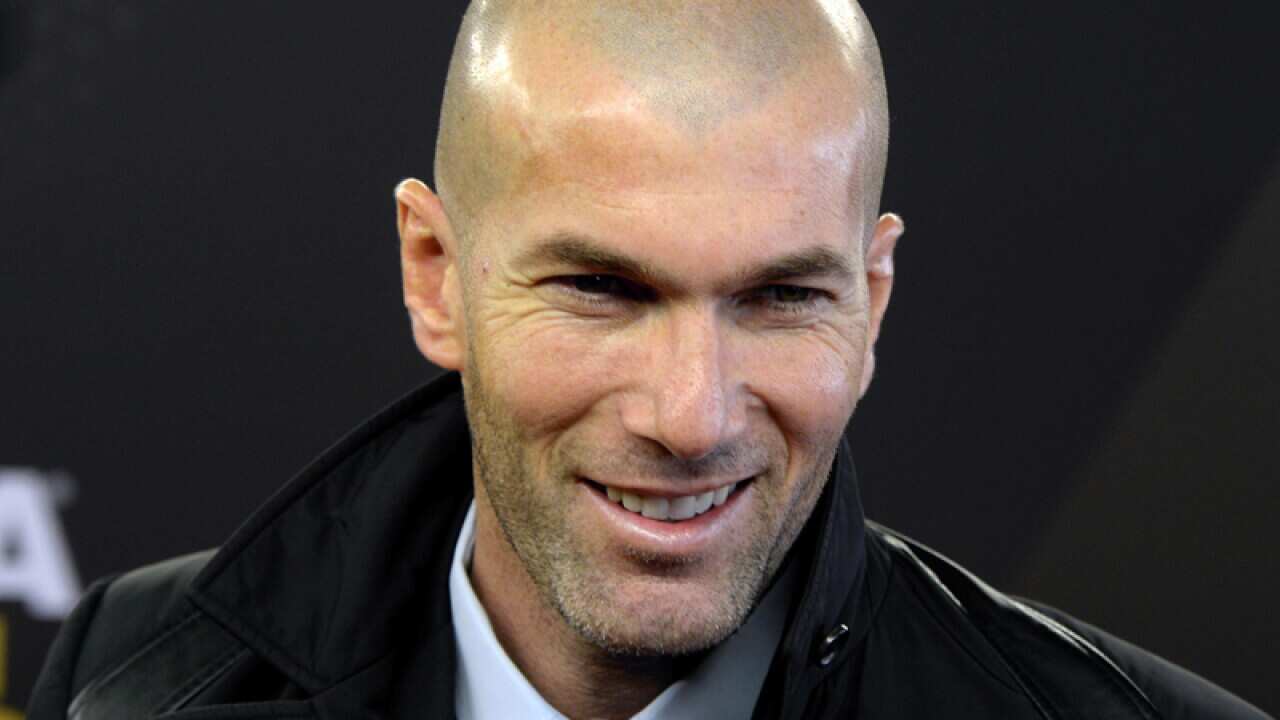 Former French soccer player Zinedine Zidane