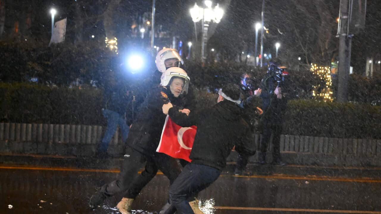 Protest Against the Jailed of Istanbul Mayor Imamoglu in Ankara