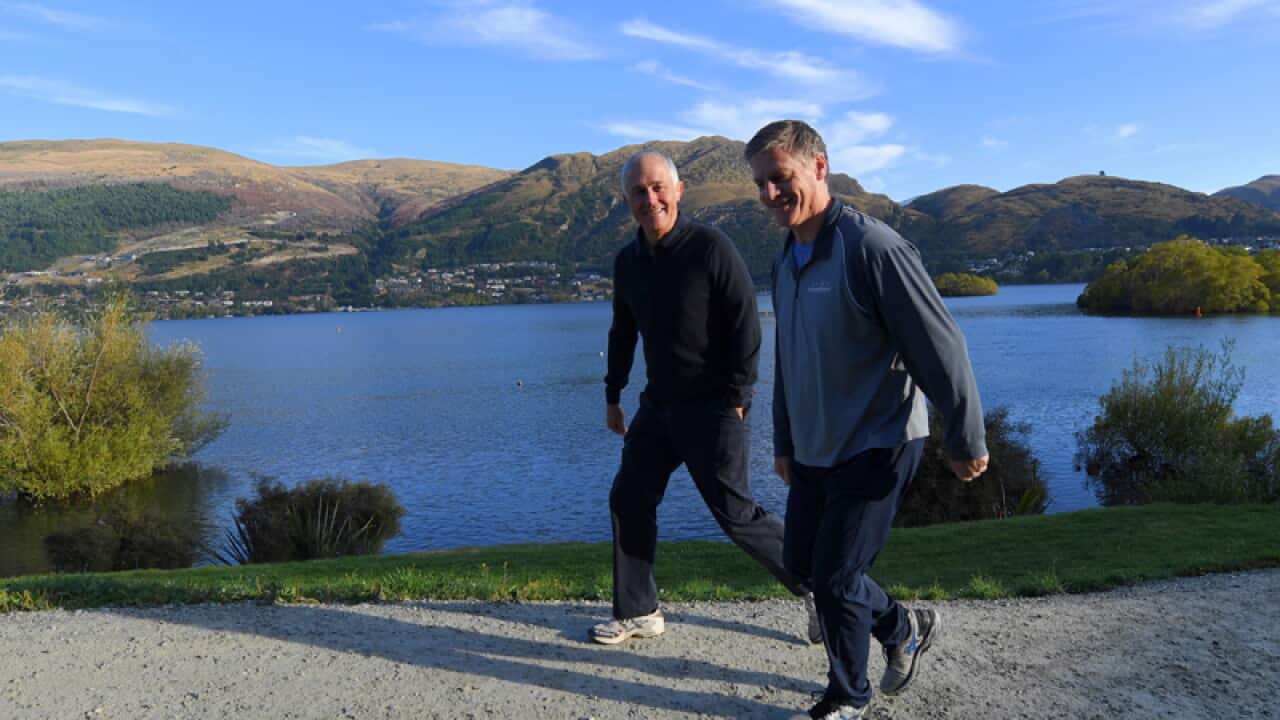 Malcolm Turnbull and New Zealand's Prime Minister Bill English