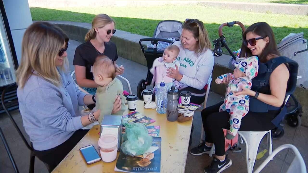 Parents get together in a Sydney park