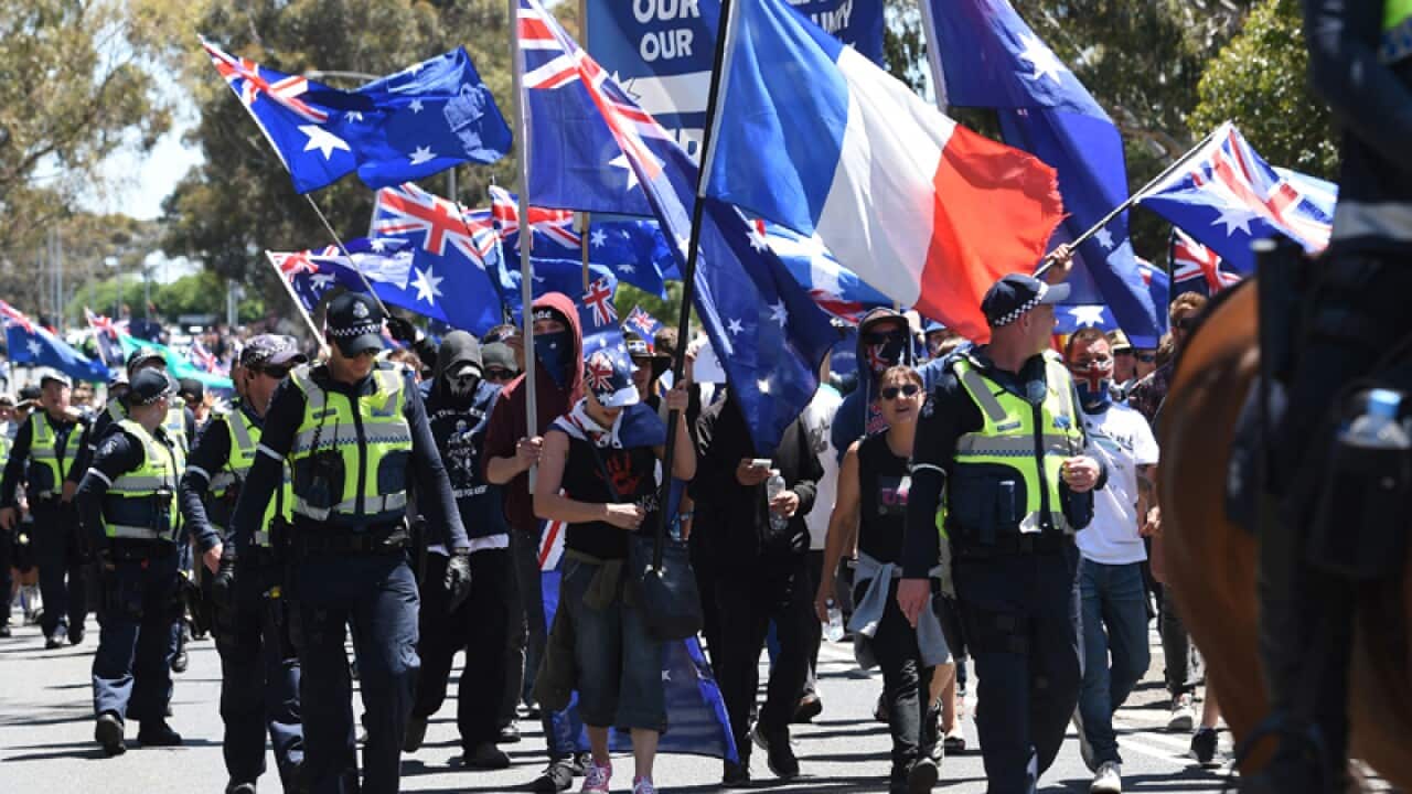 Anti-Islamic Reclaim Australia protester