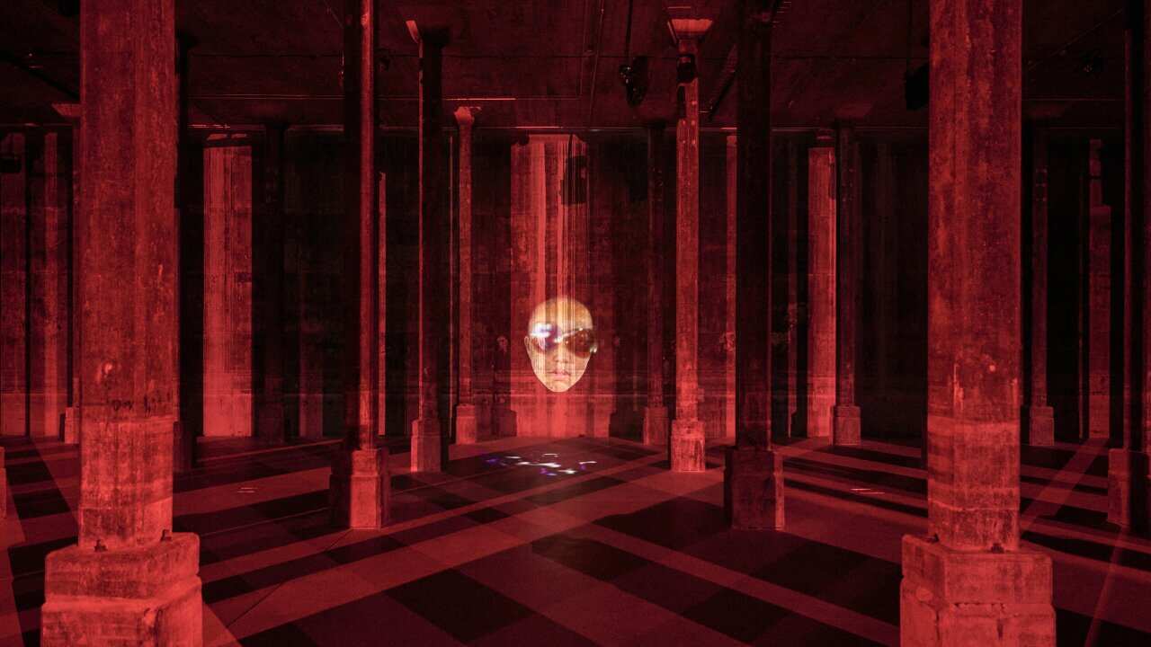 Installation photography of A concave space