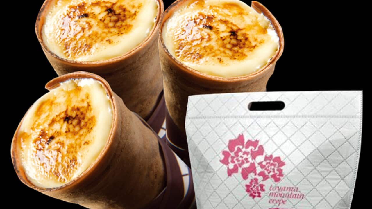 Crême brûlée crêpes from comcrepe in Tokyo