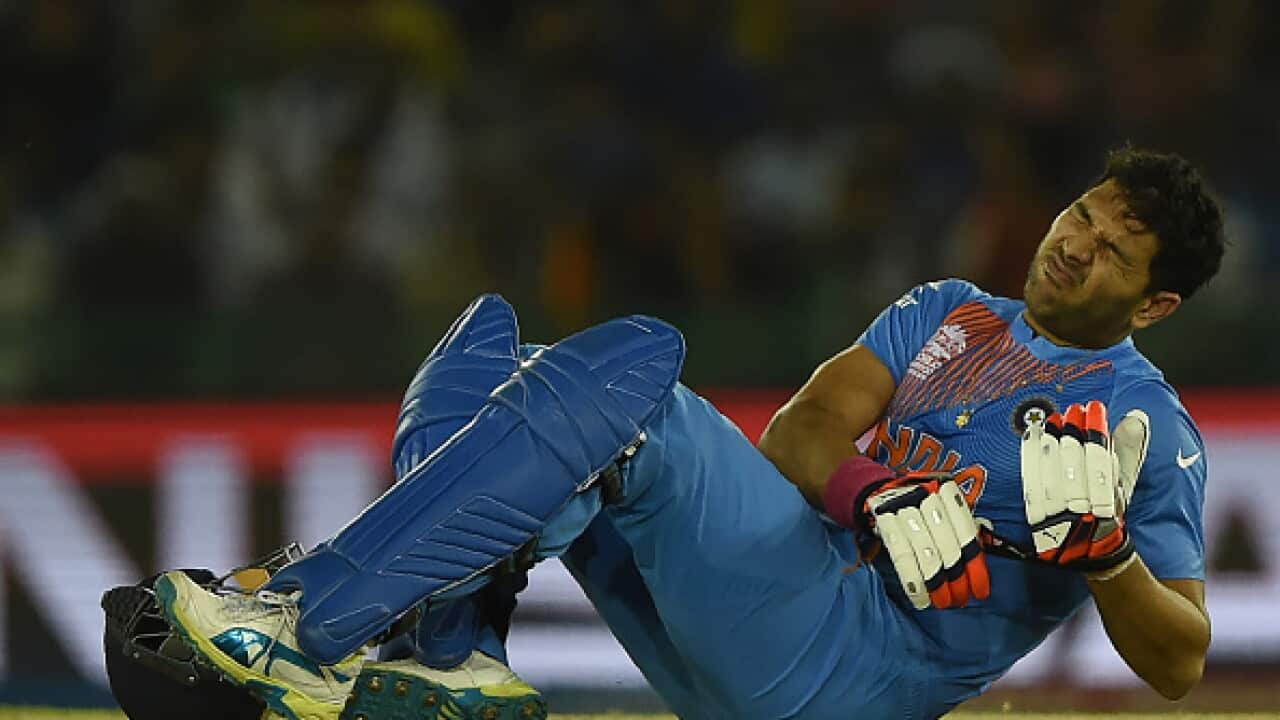 Yuvraj Singh injured