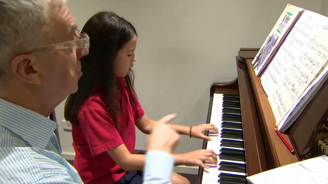 A piano lesson in Sydney.