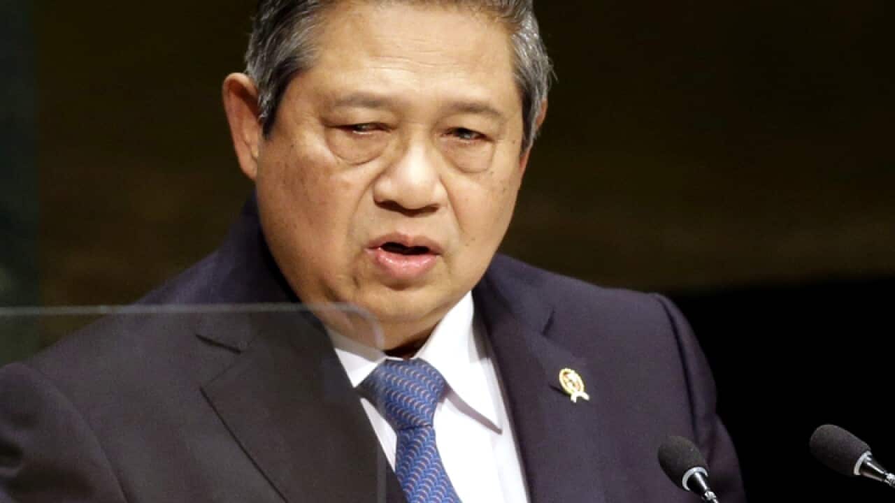 Indonesian President Susilo Bambang Yudhoyono speaks in New York