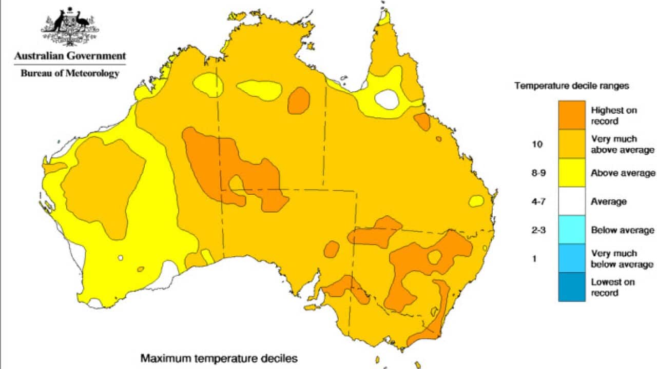 Heat map to Australia