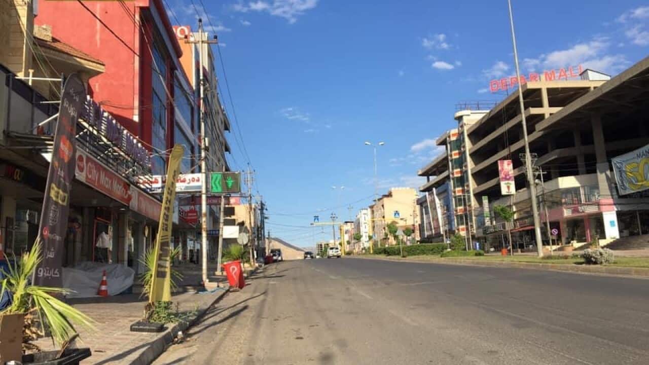 The curfew in Dohuk north of Iraq