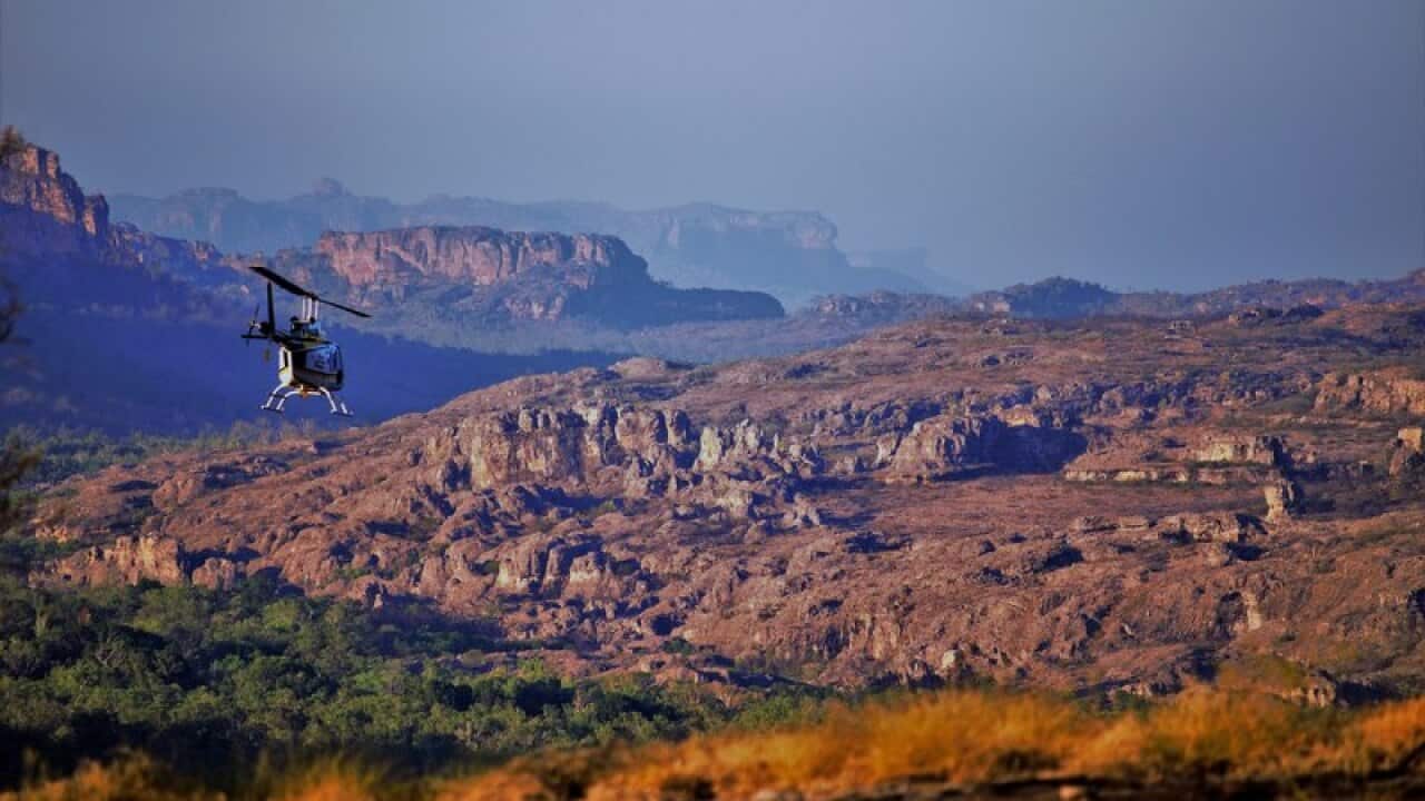 Stone Country Region part of kakadu National Park World Heritage Area, only accessible by helicopter
