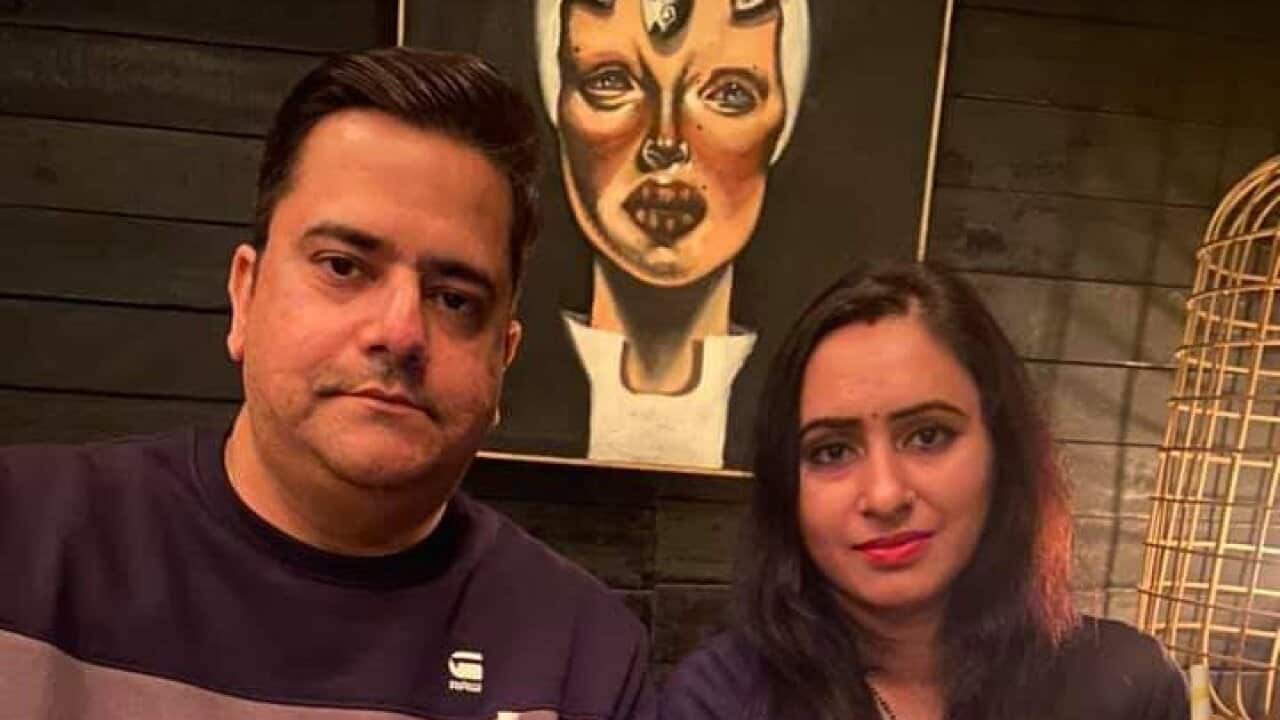 Kumar Daksh and his wife, Anu.