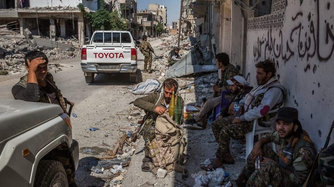 Un'immagine di Raqqa, in Siria