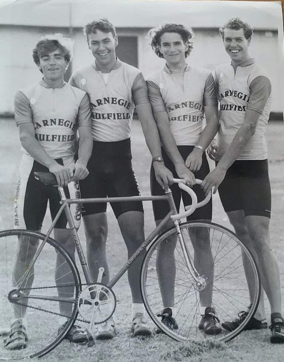 Marcel Lema (far left) in 1986 (Supplied)