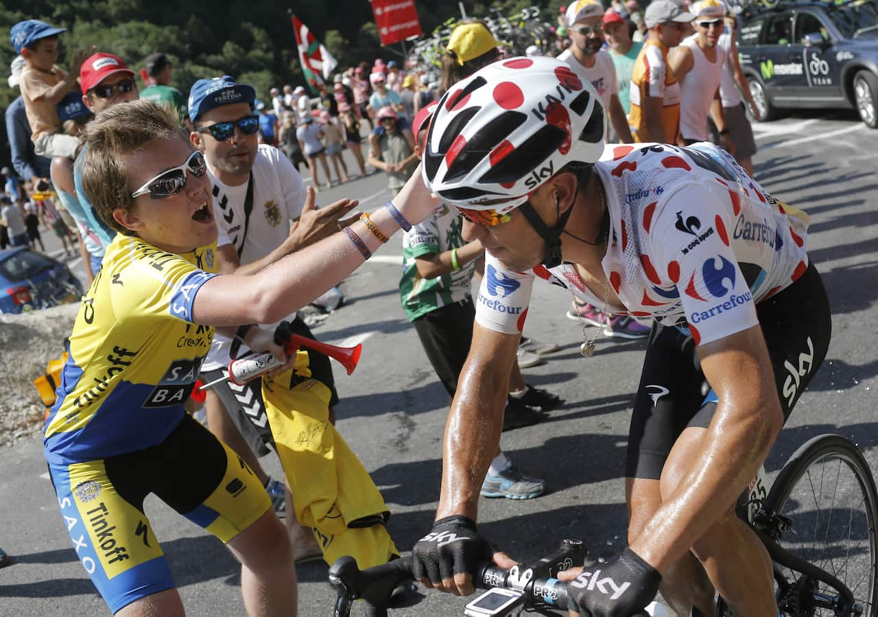"Full-on punched": Richie Porte says he was the victim of fan violence on Stage 10.