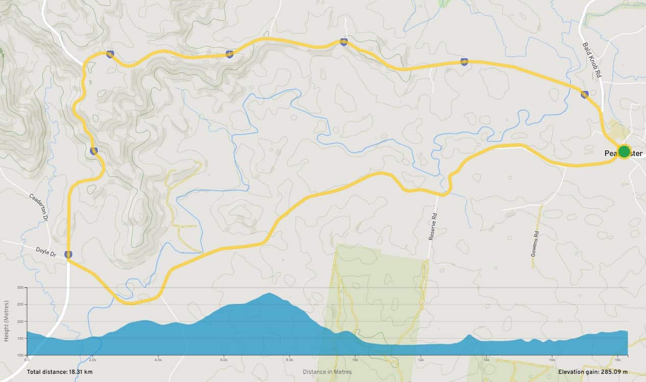Cycle Sunshine Coast Stage 2 map and profile