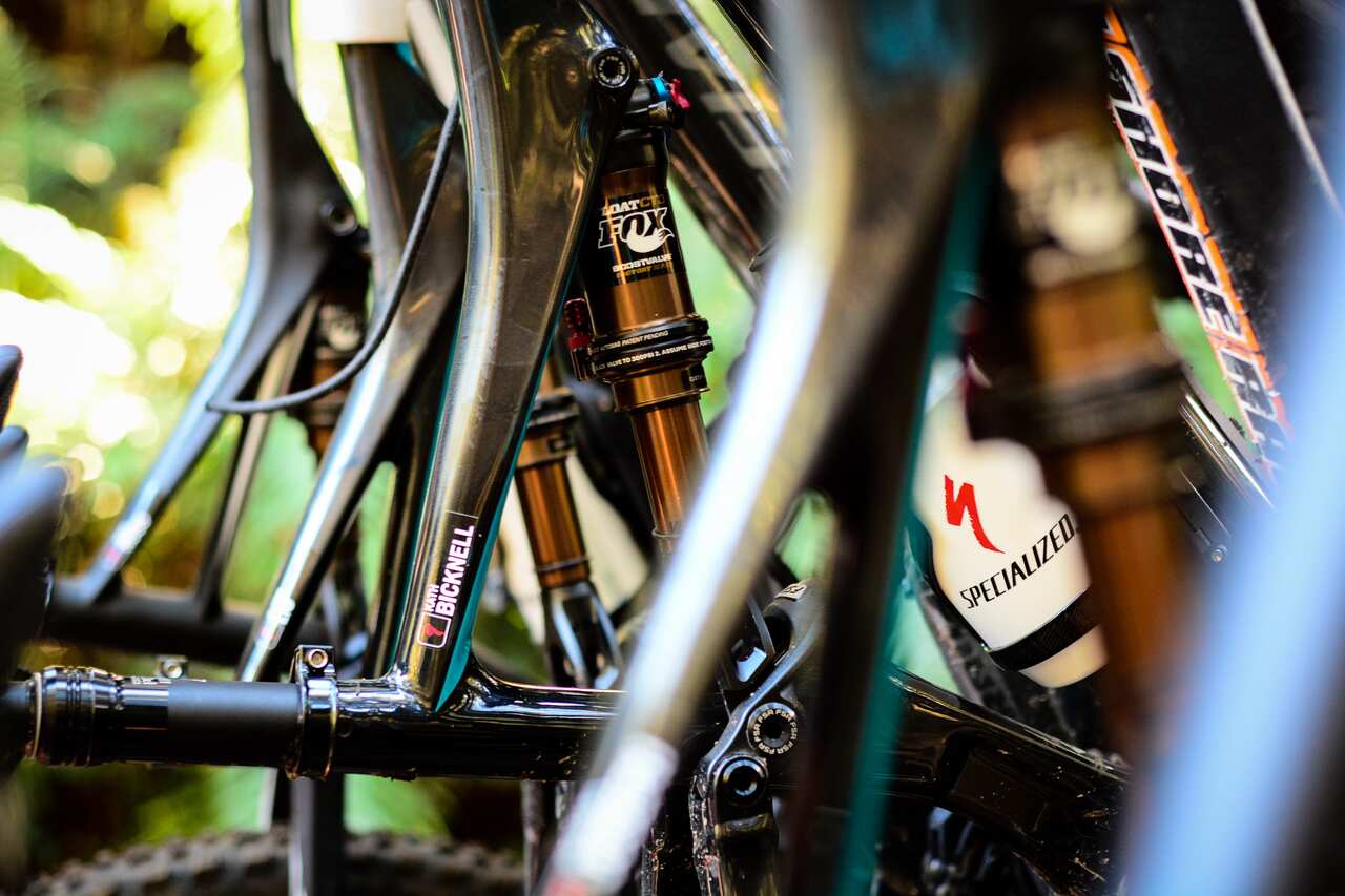 Stickers identified whose bike was whose