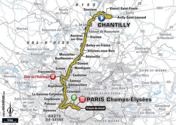 The final stage has not begun north of Paris since 1984.
