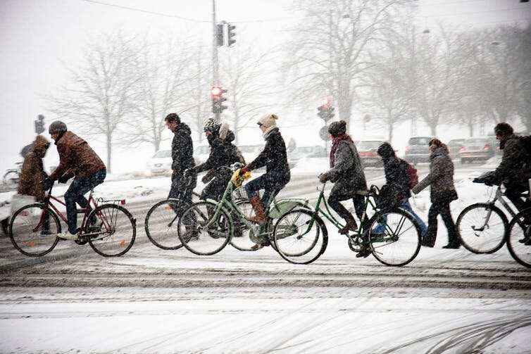 Norrebrogade in Copenhagen - a street that attracts more than 40,000 cyclists per day, even in winter (Mikael Colville-Andersen/Flickr)