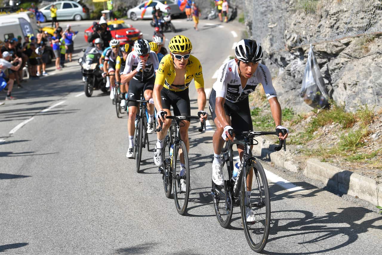 Revelation... Egan Bernal working for Geraint Thomas and Chris Froome on Alpe d'Huez.