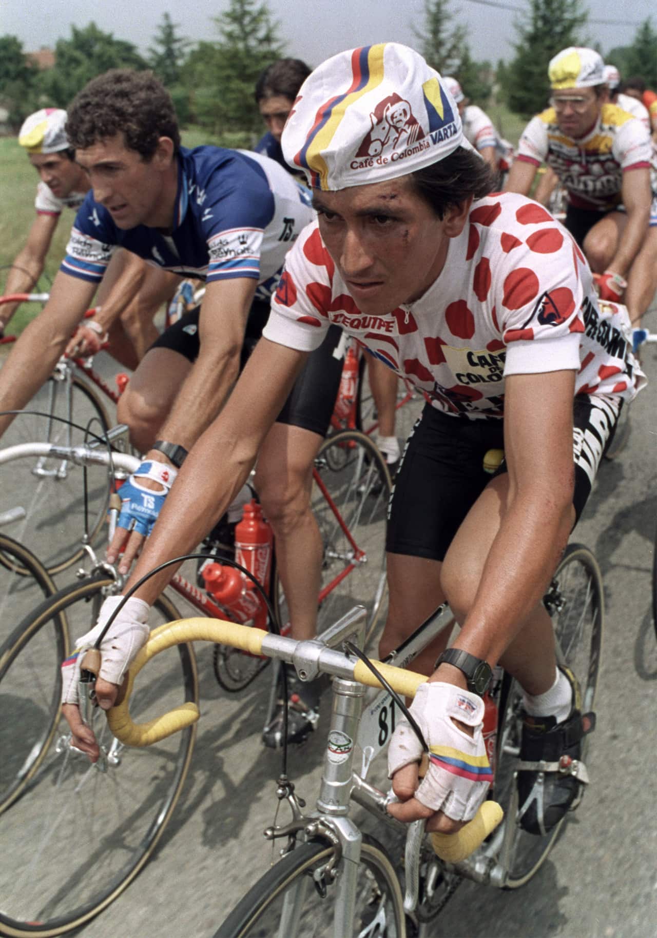 Luis Herrera on Stage 16 of the 1985 Tour de France.