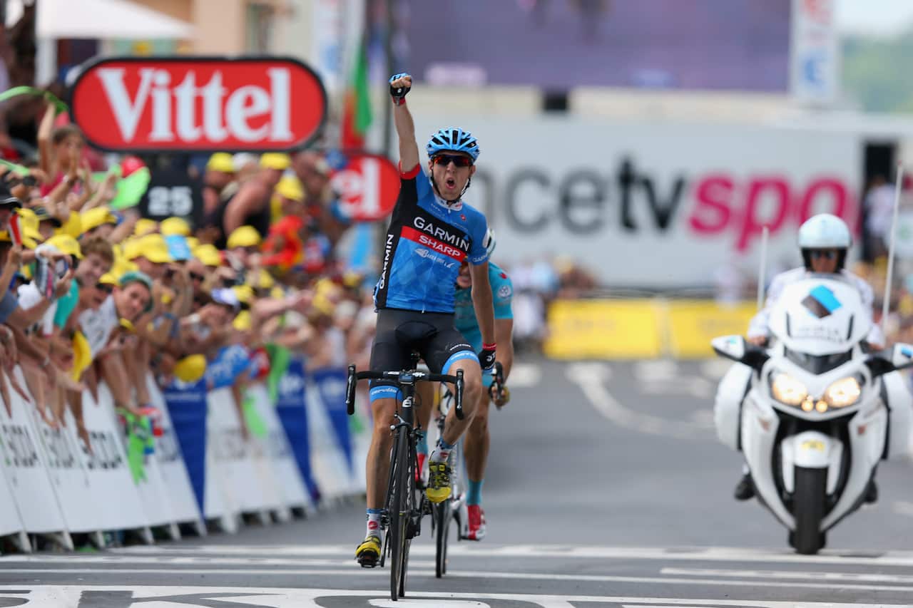 On a similar parcours... Daniel Martin won Stage 9 of the 2013 Tour de France, held on a similar stage to that of today.