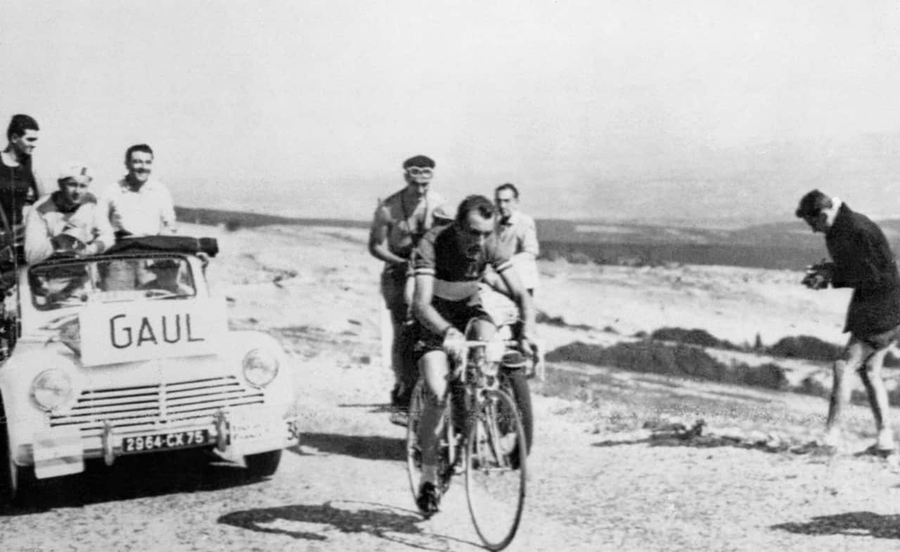 July 13, 1958 Tour de France: Charly Gaul rides to victory atop the Ventoux.