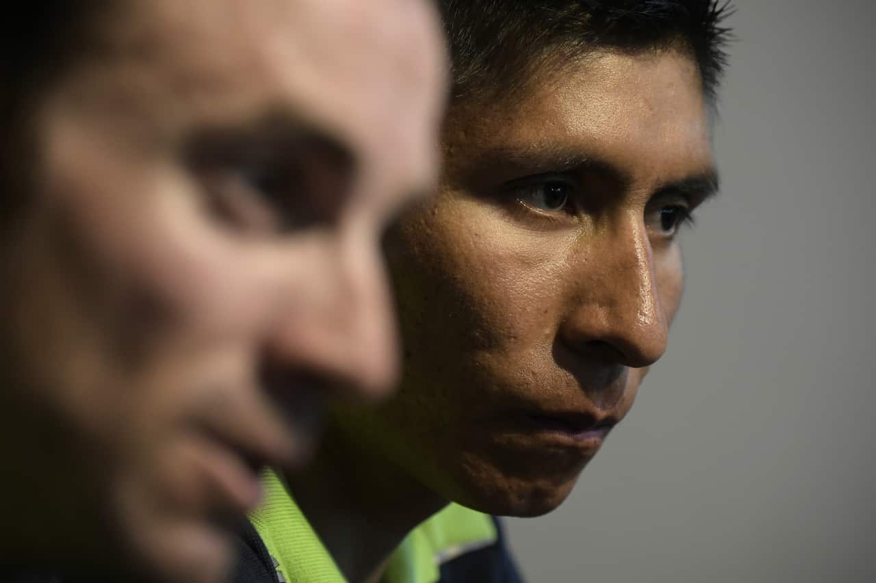 What can these two do? Movistar duo Alejandro Valverde (L) and Nairo Quintana.