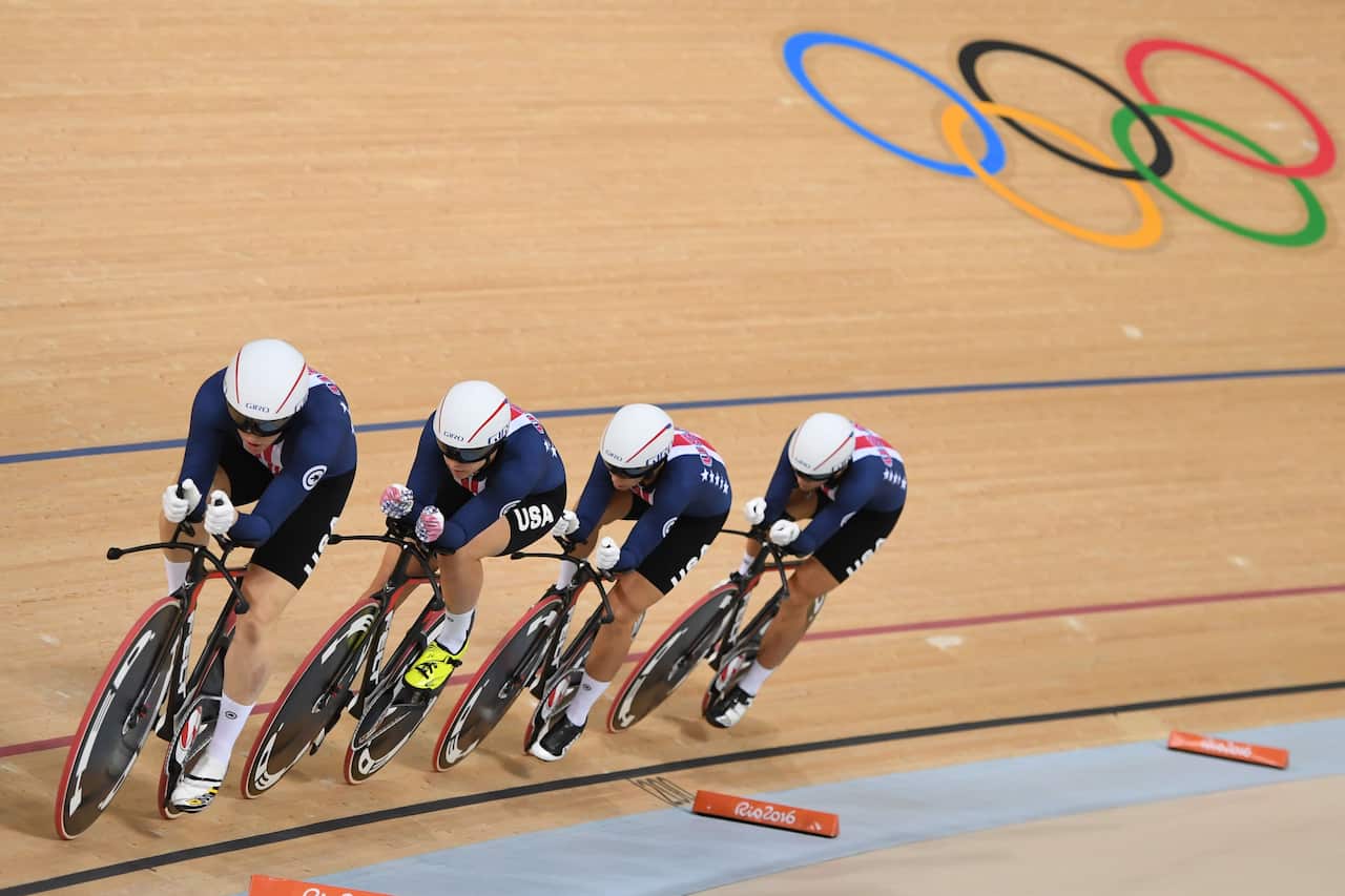 2016 Rio Olympic Games Track Cycling Day 3 women's team pursuit 