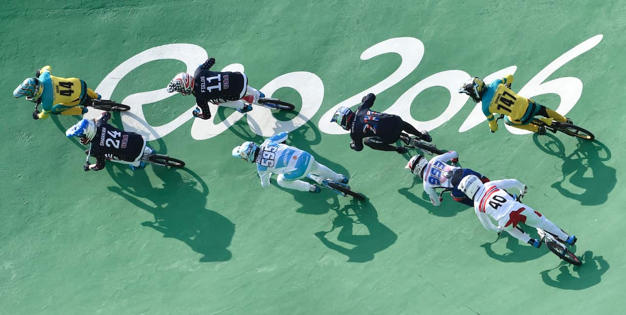 2016 Rio Olympic Games BMX Quarter finals Anthony Dean Bodi Turner 