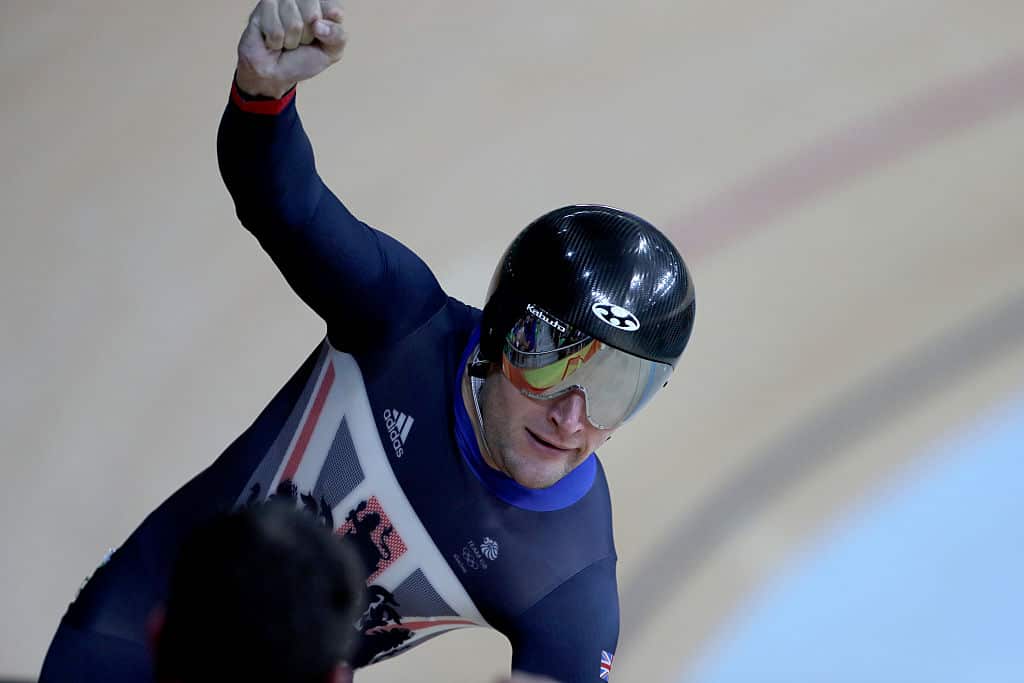 Callum Skinner in action at the Rio Olympics track cycling in 2016
