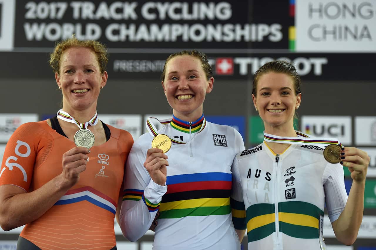 Amy Cure omnium bronze UCI Track World Cycling Championships