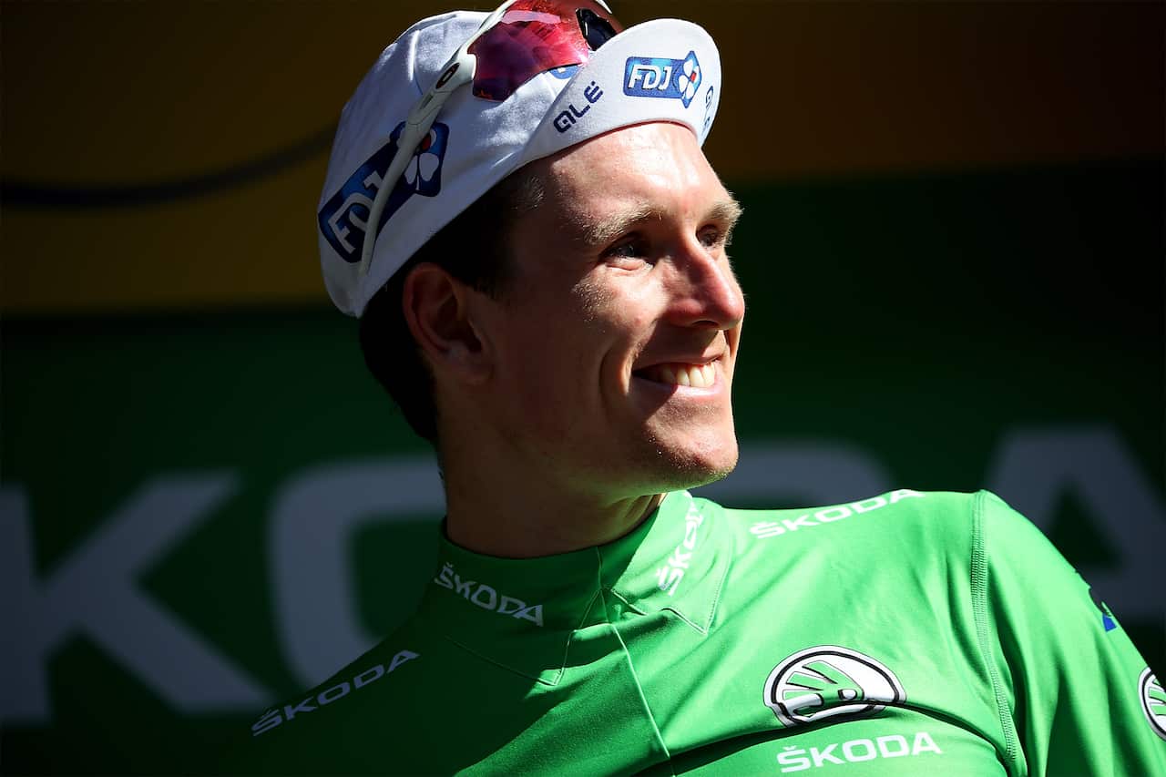 Arnaud Demare looking old school at the 2017 Tour de France 